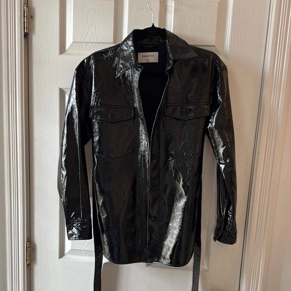 Aritzia Faux Leather Shirt
